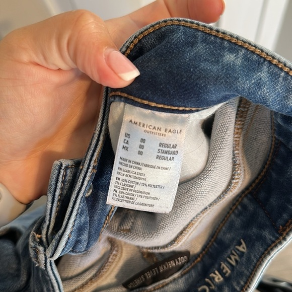 American Eagle High Rise Jegging size 00 Regular - Picture 6 of 7